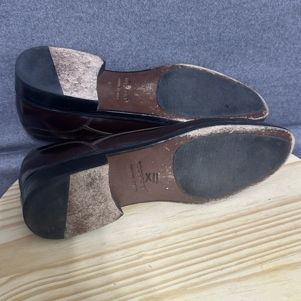 Rockport Mens Size‎ 11 M Walker Burgundy Leather Split Toe Oxford Shoes APM1235E